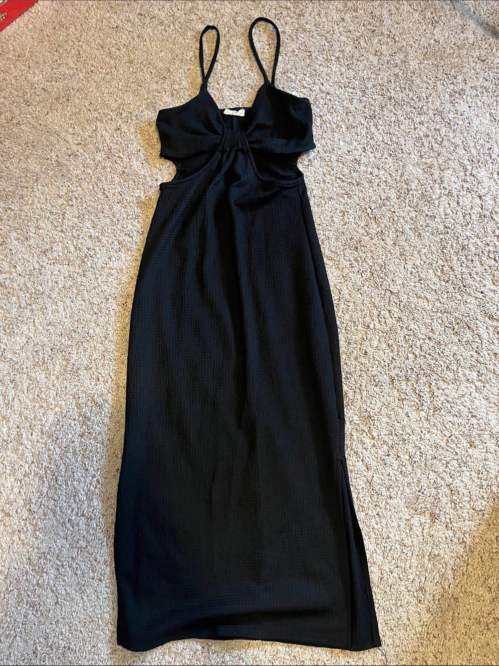 Ardene Black Cutout Maxi Dress with Spaghetti Straps